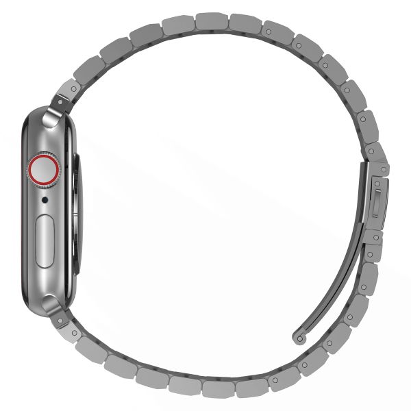 Uniq Strova Steel Link bandje Apple Watch Series 1 t/m 10 / SE / Ultra (2) (44/45/46/49 mm) - Sterling Zilver