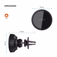 Fixed MagCool - telefoonhouder auto - Ventilatierooster - MagSafe - Draadloos opladen - Zwart