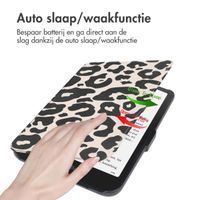 imoshion Design Slim Hard Case Bookcase Amazon Kindle Paperwhite (2024) / Paperwhite Signature Edition (2024) / Colorsoft (2024) / Colorsoft Signature Edition (2024) - Leopard