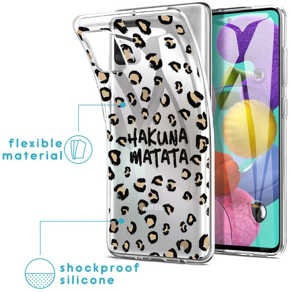 imoshion Design hoesje Samsung Galaxy A51 - Luipaard - Bruin / Zwart