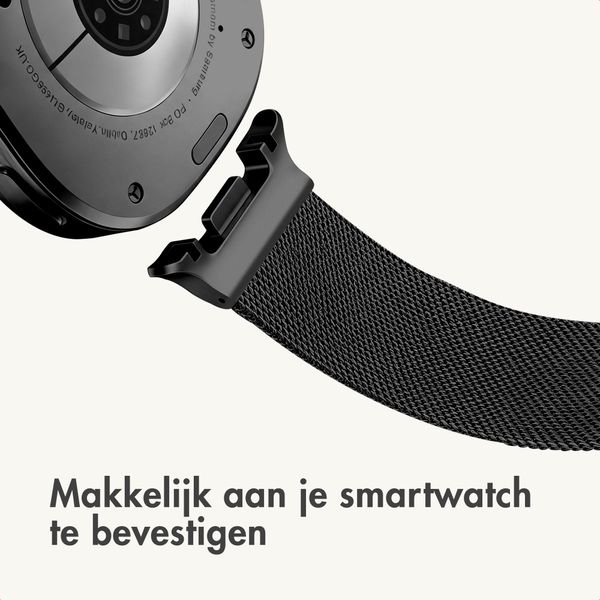 imoshion Milanees magnetisch bandje Samsung Galaxy Watch 9 (40/44mm) / Watch 8 (40/44mm) / Classic (46mm) - Zwart