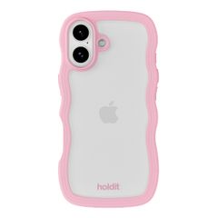 Holdit Wavy Case Apple iPhone 17 - Transparent / Pink