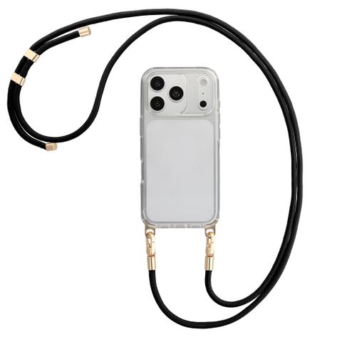 Selencia Universeel Telefoonkoord met 2 haken - verstelbaar - Velvet Black