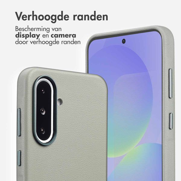 Accezz MagSafe Leather Backcover Samsung Galaxy A36 / A56 - Light Grey