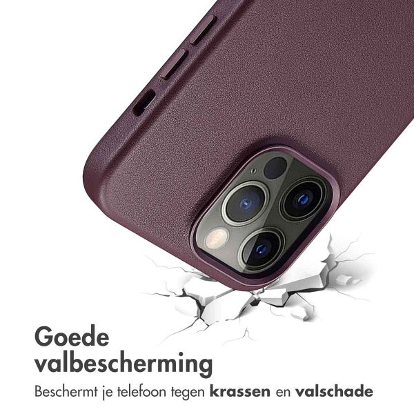 Accezz MagSafe Leather Backcover iPhone 15 Pro Max - Heath Purple