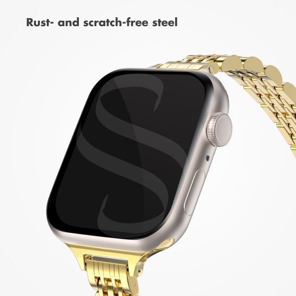 Selencia Slim Steel Jubilee Inspired Link Band Apple Watch | 38/40/41/42 mm - Gold