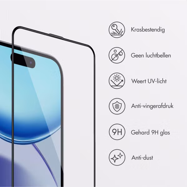 Accezz Gehard Glas Screenprotector + Applicator Apple iPhone Air