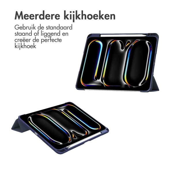 imoshion Trifold Hardcase Bookcase Apple iPad Pro 11 (2024) M4 - Donkerblauw