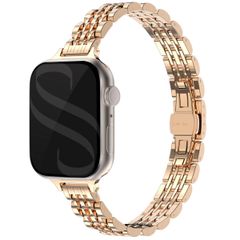 Selencia Slim Steel Jubilee Inspired Link Band Apple Watch | 38/40/41/42 mm - Rose Gold