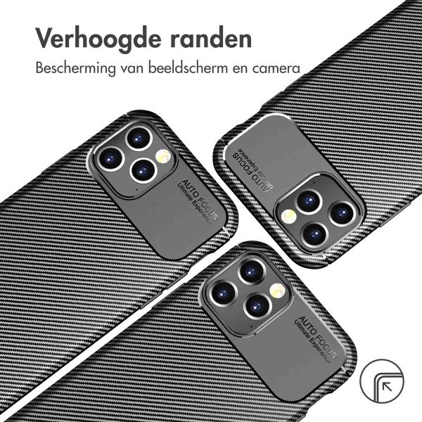 imoshion Carbon Softcase Backcover Apple iPhone 12 Pro Max - Zwart