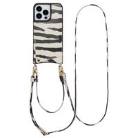 Selencia Nova Phone Case with Cord and Card Holder Apple iPhone 13 Pro - Zazzy Zebra