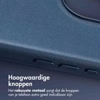 Accezz MagSafe Leather Backcover Apple iPhone 16 Pro Max - Nightfall Blue