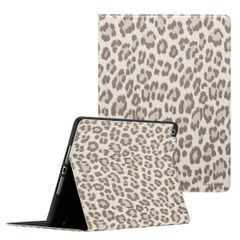 Selencia Sabi Folio Case with Leopard Print Apple iPad 9 (2021) 10.2 inch / iPad 8 (2020) 10.2 inch / iPad 7 (2019) 10.2 inch - Soft Ivory