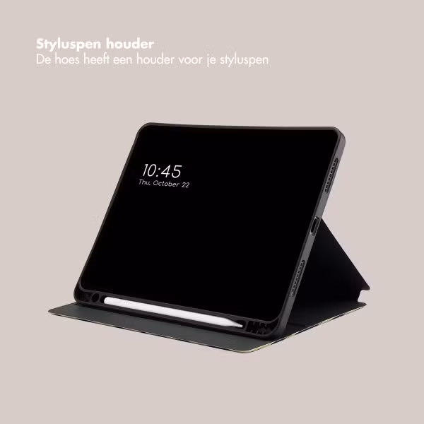 Selencia Vivid tablethoes Apple iPad Air 11 inch (2025) M3 / (2024) M2 / Air 5 (2022) / Air 4 (2020) - Art Wave Black