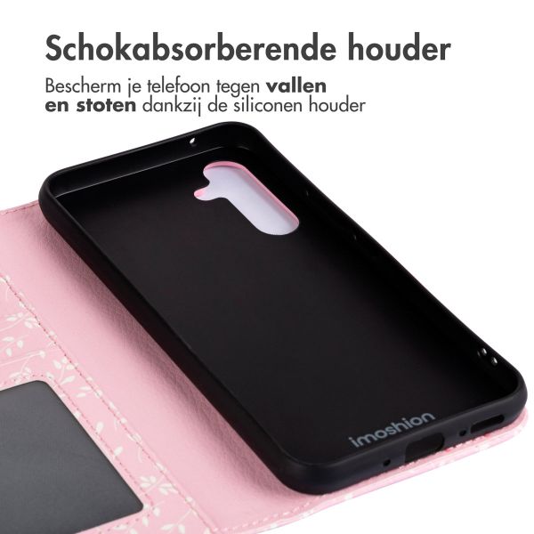 imoshion Design Bookcase Samsung Galaxy A54 (5G) - Pink Bazaar Flowers