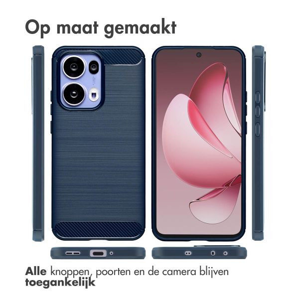 imoshion Brushed Backcover Oppo Reno 13 Pro - Donkerblauw