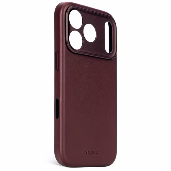 Decoded Leather Backcover MagSafe Apple iPhone 17 Pro Max - Burgundy