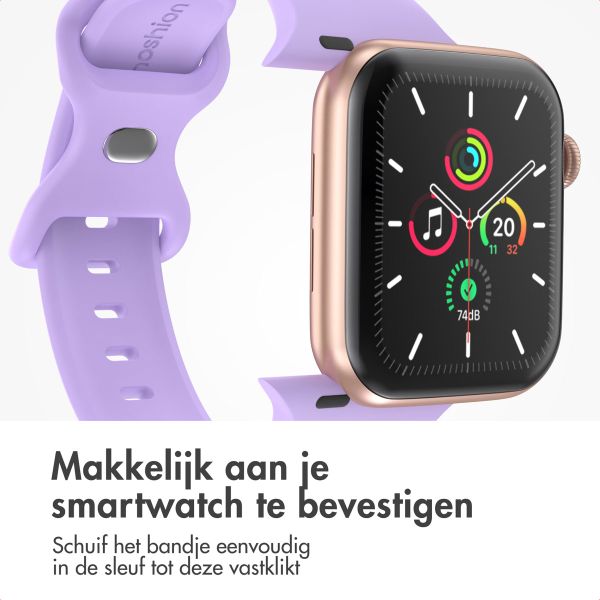 imoshion Siliconen⁺ bandje Apple Watch Series 1 t/m 10 / SE / Ultra (2) (44/45/46/49 mm) - Lilac - Maat M/L