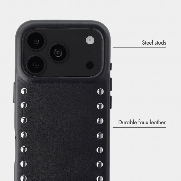 Selencia Studs Case with MagSafe Apple iPhone 18 Pro Max / 17 Pro Max - Velvet Black