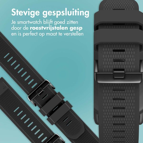 imoshion QuickFit® Siliconen bandje  - Garmin 22 mm aansluiting - Zwart