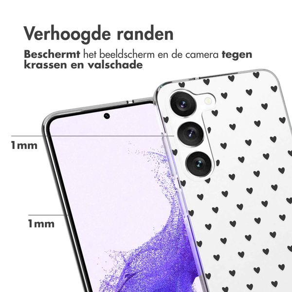 imoshion Design hoesje Samsung Galaxy S23 - Hartjes - Zwart