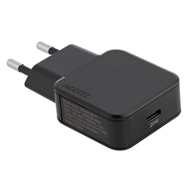 imoshion MagSafe Powerbank met standaard + Accezz Ultra Slim GaN Oplader + Accezz USB-C naar USB-C kabel - 1 meter - Zwart