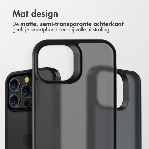 Accezz Rugged Frosted Backcover Apple iPhone 15 Pro - Zwart
