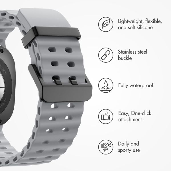imoshion Ocean Silicone Band Samsung Galaxy Watch Ultra 2 (2026) / Ultra (2024/2025) - Brown Gray