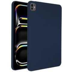 Accezz Liquid Silicone Backcover met penhouder Apple iPad Pro 11 (2024) M4 - Donkerblauw