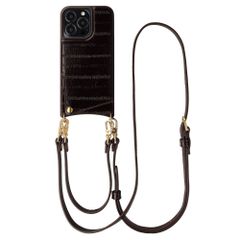 Selencia Nova Real Leather Back Cover with Card Holder Apple iPhone 13 Pro - Dark Chocolate
