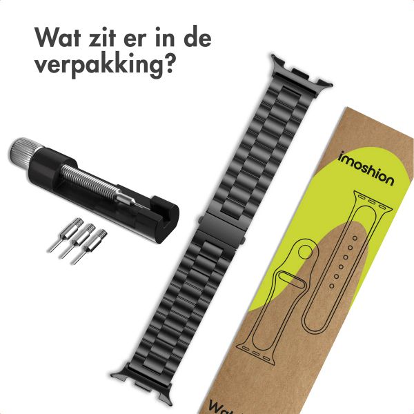 imoshion Stalen bandje Samsung Galaxy Watch 8 (40/44mm) / Classic (46mm) - Zwart