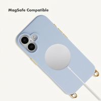 Selencia Rivièra MagSafe Back Cover with detachable hooks Apple iPhone 16 - Powder Blue