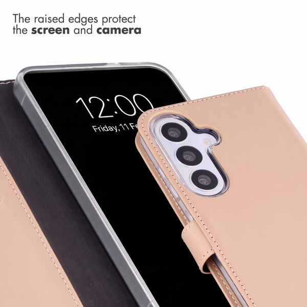 Selencia Genuine Leather Book Case Samsung Galaxy S26 FE - Dusty Pink