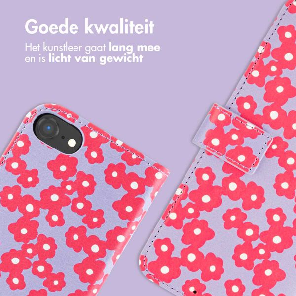 imoshion Design Bookcase Apple iPhone 16e - Dusty Rose Blossoms