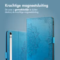 imoshion Mandala Bookcase Samsung Galaxy Tab S9 11.0 inch / S10 Lite / S10 FE / S9 FE 10.9 inch - Turquoise