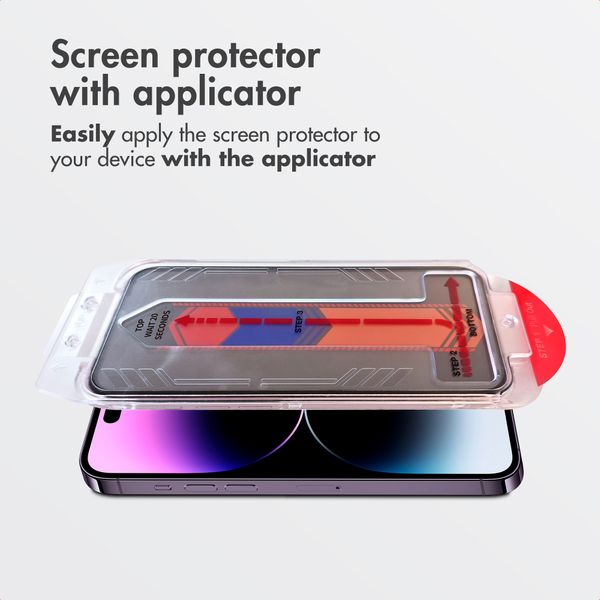 Accezz Privacy Tempered Glass Screen Protector + Applicator Apple iPhone 17e / 16e / 14 / 13 / 13 Pro