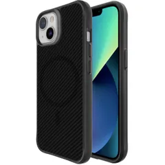 imoshion Rugged Hybrid Carbon Case met MagSafe Apple iPhone 13 - Zwart