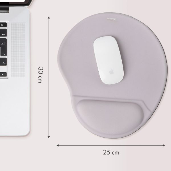 imoshion Ergonomische muismat - Muismat met polssteun - 30 x 25 cm - Grijs