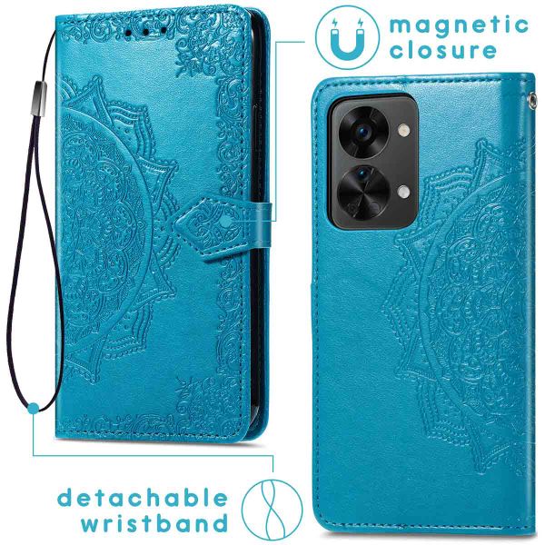 imoshion Mandala Bookcase OnePlus Nord 2T  - Turquoise