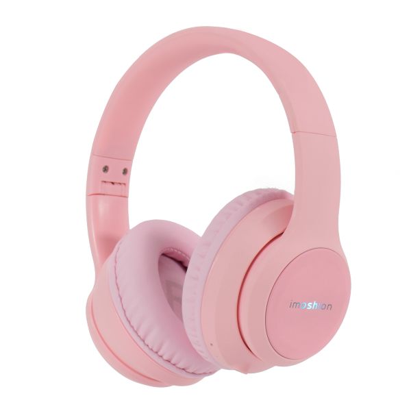 imoshion Kids LED Light Bluetooth Headphones - Kinder koptelefoon - Draadloze koptelefoon + AUX kabel - Roze