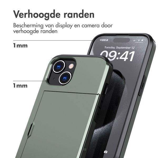 imoshion Backcover met pasjeshouder Apple iPhone 15 - Donkergroen