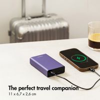 imoshion Ultra Series Aluminium Powerbank 20,000 mAh - Quick Charge and Power Delivery - Tropical Violet