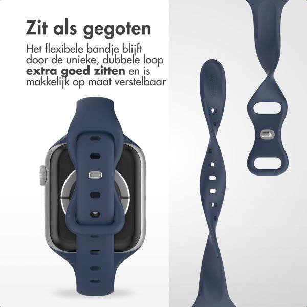 imoshion Slim siliconen bandje Apple Watch Series 1 t/m 9 / SE (38/40/41 mm) | Series 10 (42 mm) - Navy Blue