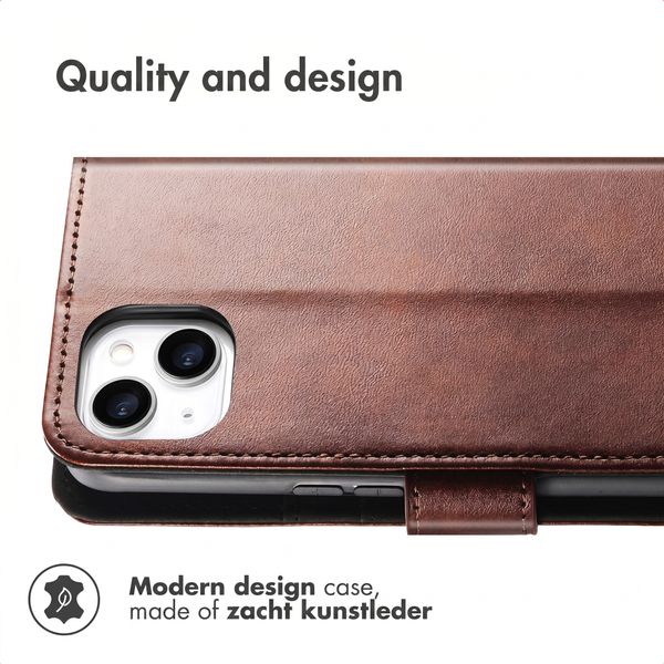 imoshion Luxury Bookcase Apple iPhone 15 - Dark Brown