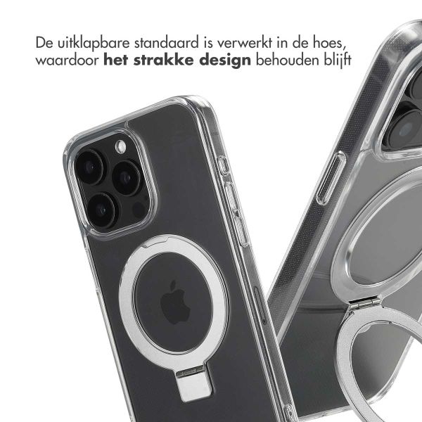 Accezz Ring Stand Backcover met MagSafe Apple iPhone 15 Pro Max - Transparant