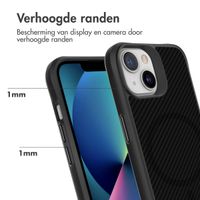 imoshion Rugged Hybrid Carbon Case met MagSafe Apple iPhone 13 - Zwart