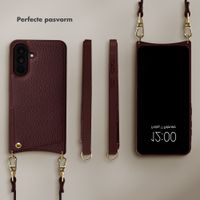 Selencia Nova Telefoonhoes met Koord en Pashouder Samsung Galaxy A36 / A56 - Bold Burgundy
