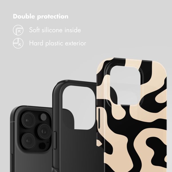 Selencia Vivid Back Cover Apple iPhone 16 Pro - Art Wave Black