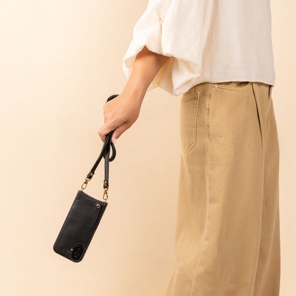 Selencia Crossbody telefoonkoord - Zwart