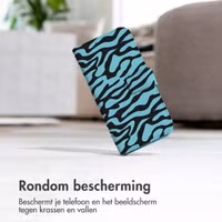 imoshion Design Bookcase Apple iPhone 11 - Black Blue Stripes